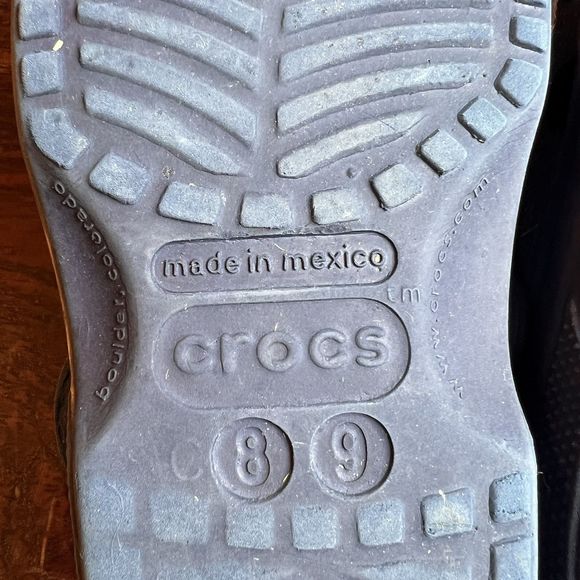 Toddler  Kids Unisex Classic Crocs Slip-On Mules Clogs Size 8/9 Blue Navy Shoes - Picture 5 of 6